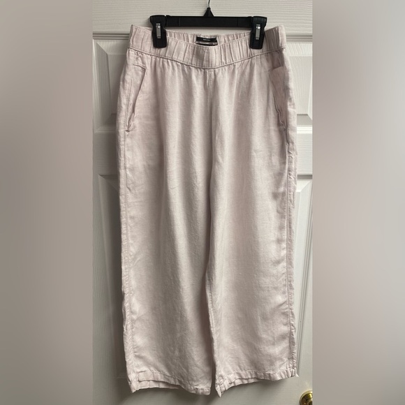 Jones & Co. 100% Linen Cream/Pink Tint Pants Size XL - Picture 1 of 3